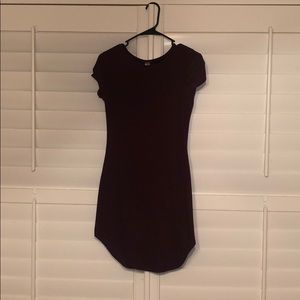 Dark red mini dress